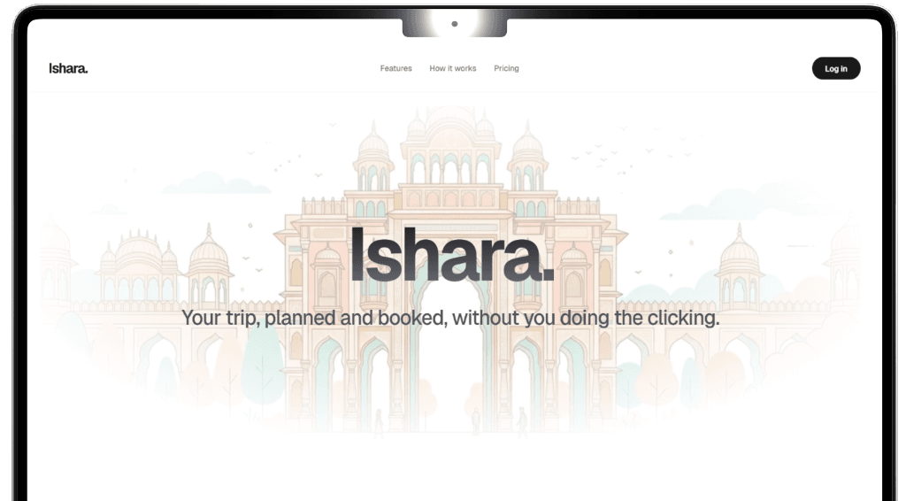 Ishara Agentic Travel Mockup